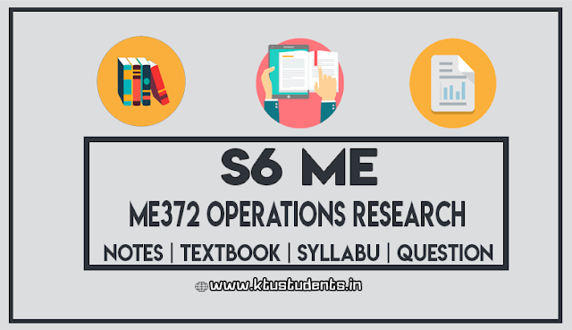 ktu me ME372 Operations Research