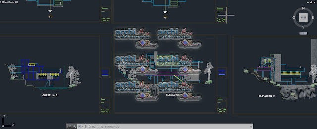 Casa de la Cascada House freecad Dwg  