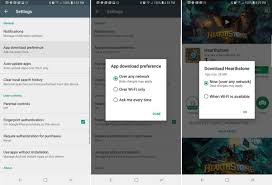 Play Store rolls out option to set network download preference