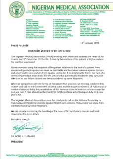 NMA report of Dr Uyi's death