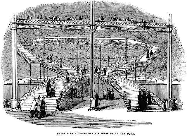 the 1851 Great Exhibition of London double staircase