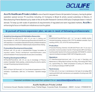 Opening in Aculife