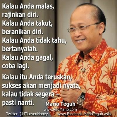 36 Kata Kata  Bijak Mario  Teguh  tentang Kehidupan Tetap 