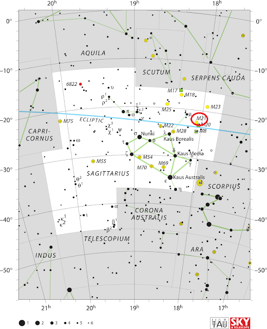 lokasi-messier-21-informasi-astronomi