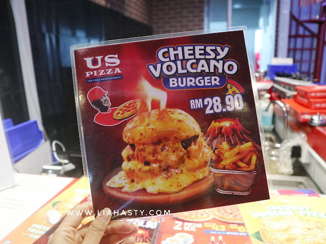 Menu Baru Cheesy Volcano Burger & Coconut Durian Pizza di US Pizza Malaysia