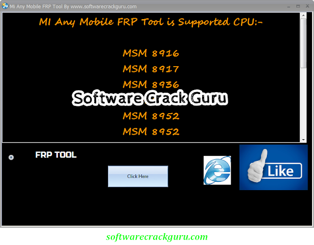 Mi Qulcomm CPU FRP Remove Tool Free Download (First Exclusive in SoftwareCrackGuru)