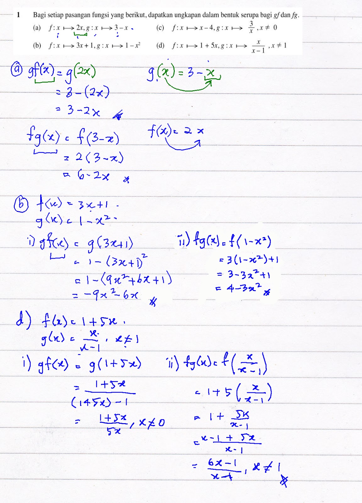 Cikgu Azman jawapan latihan buku teks matematik tambahan tingkatan 4