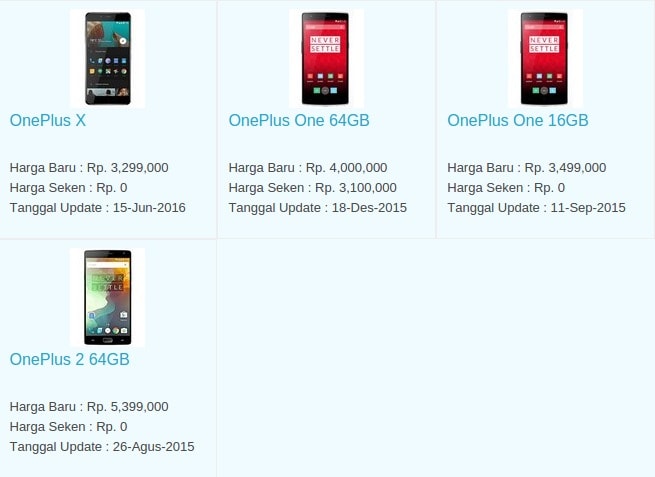 Harga Hp Terbaru OnePlus Agustus 2017 Harga Hp Terbaru OnePlus Agustus 2017