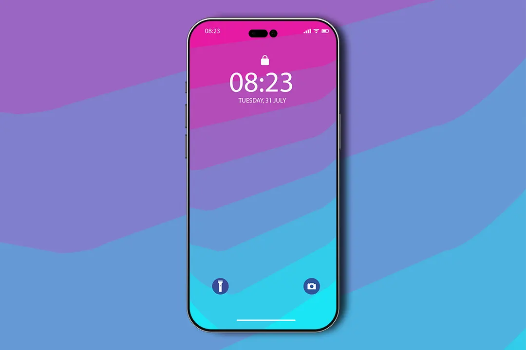 simple gradient blue and pink to use as background wallpaper on ios 16 iphone 14 and android