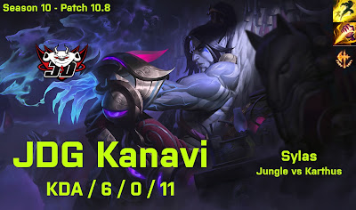 JDG Kanavi Sylas JG vs AF Spirit Karthus - KR 10.8