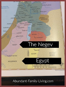 Map of the Negev Area and Egypt