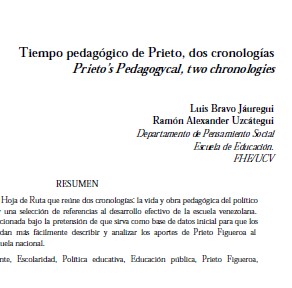 Luis Bravo Jáuregui - Tiempo pedagógico de Prieto, dos cronologías