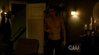 Paul Wesley Shirtless on Vampire Diaries s1e10