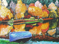 Latest Paintings--Autumn reflections and Milford Sound, New Zealand.