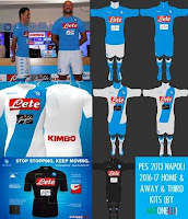 PES 2013 Napoli Home & Away & Third Kits 2016-17