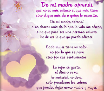 Mensaje Positivo para el día de la madre - De mi madre aprendí...