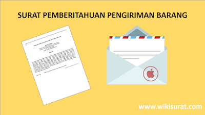 contoh surat pemberitahuan pengiriman barang