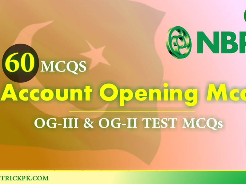NBP Online Account Opening test  Mcqs Part 4