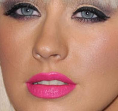 I love this hot pink lipstick