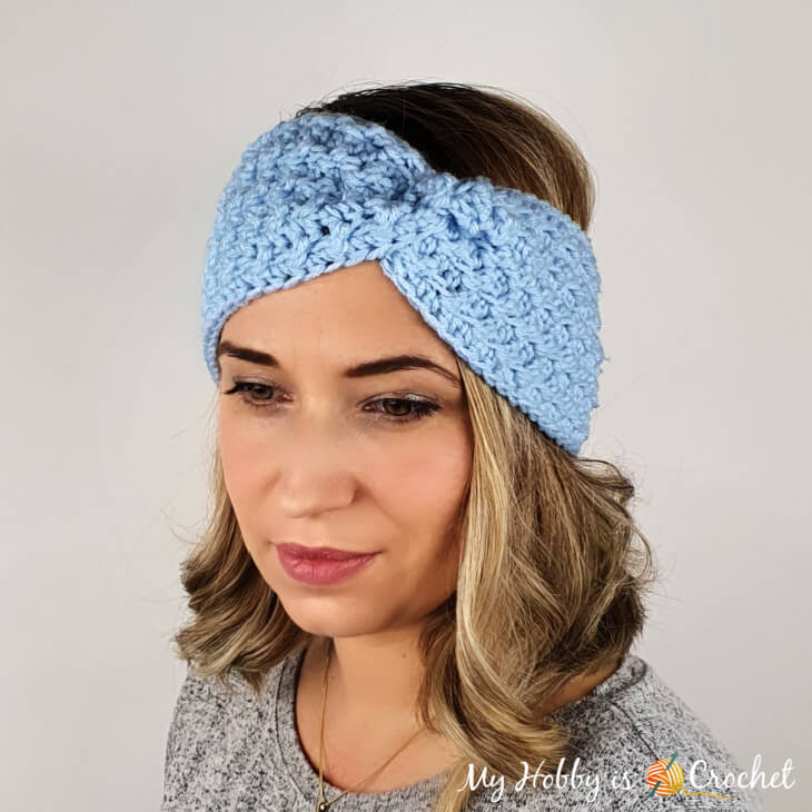 Crochet Headband with a twist at the front