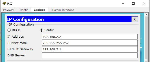 ip address PC0