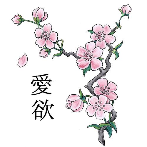 japanese cherry blossom tattoo. tattoos of cherry blossoms.