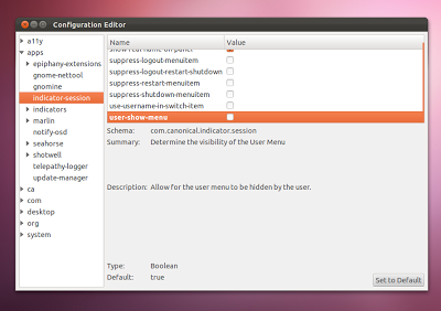 Ubuntu : Disable the user switcher indicator