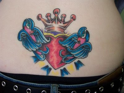 flaming heart tattoos. Flaming Heart Vintage Tattoo