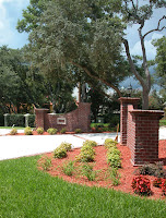 Brick Driveway Columns