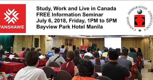 Immigrate Via Study Visa Pathway | FREE Information Session on July 6, 2018 at Bayview Park Hotel