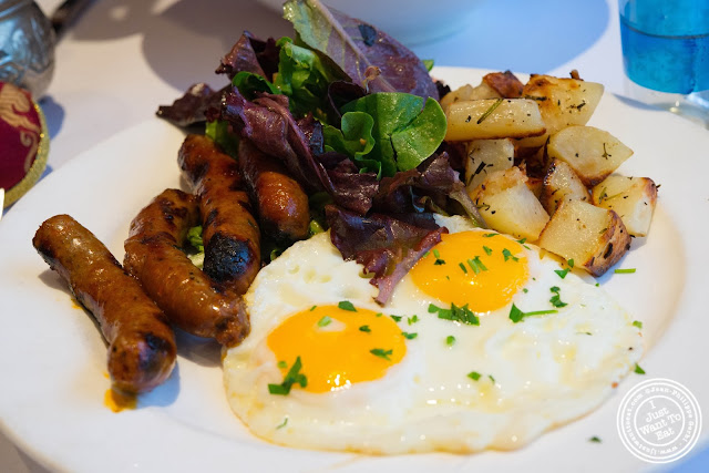 image of eggs and merguez at Barbès in Murray Hill, NYC, New York