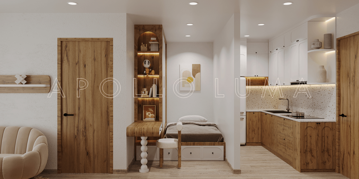 Thiết kế nội thất căn hộ 43m2 The Pavilion Vinhomes Ocean Park