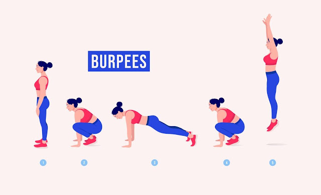 Burpees exercise woman workout