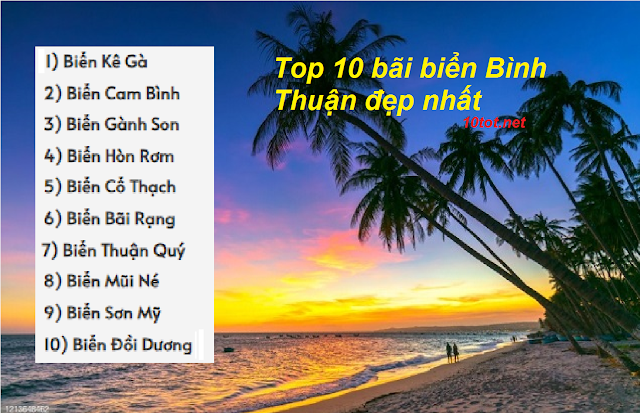 Top 10 bãi biển đẹp nhất Bình Thuận