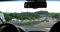 Traffic jam on the A7