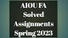 AIOU FA Solved Assignments Spring 2023