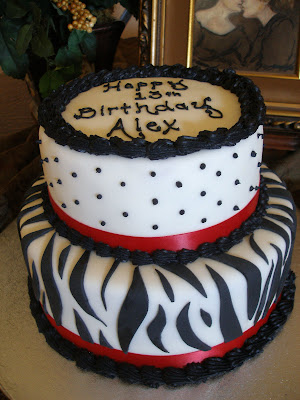 13th Birthday Cakes on Labels  Cakes   Zebra Cake