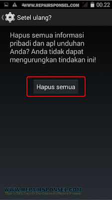 Cara Factory Reset Advan S5E Pro