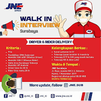 Walk In Interview at JNE Express Sidoarjo Terbaru November 2019