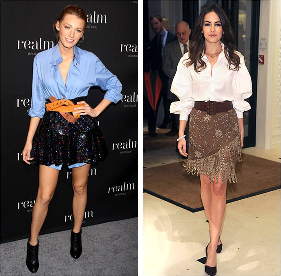 Button Down Shirts: Are Blake Lively and Camilla Belle Setting A New Trend?