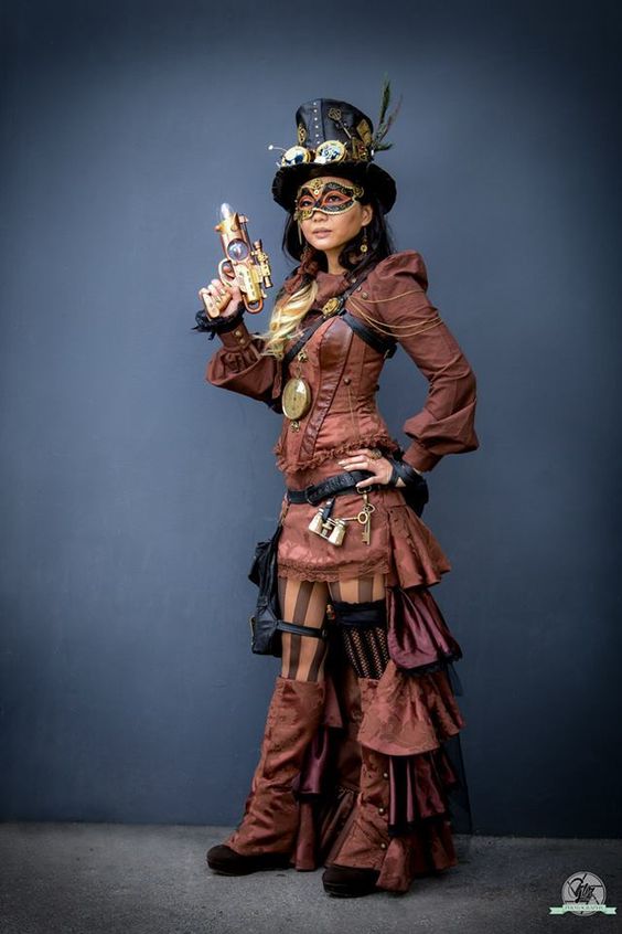 Steampunk Fashion Guide: Monochromatic Steam Style: Brown with Black