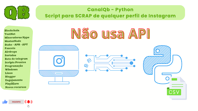 CanalQb - Python Script para SCRAP de qualquer perfil de Instagram