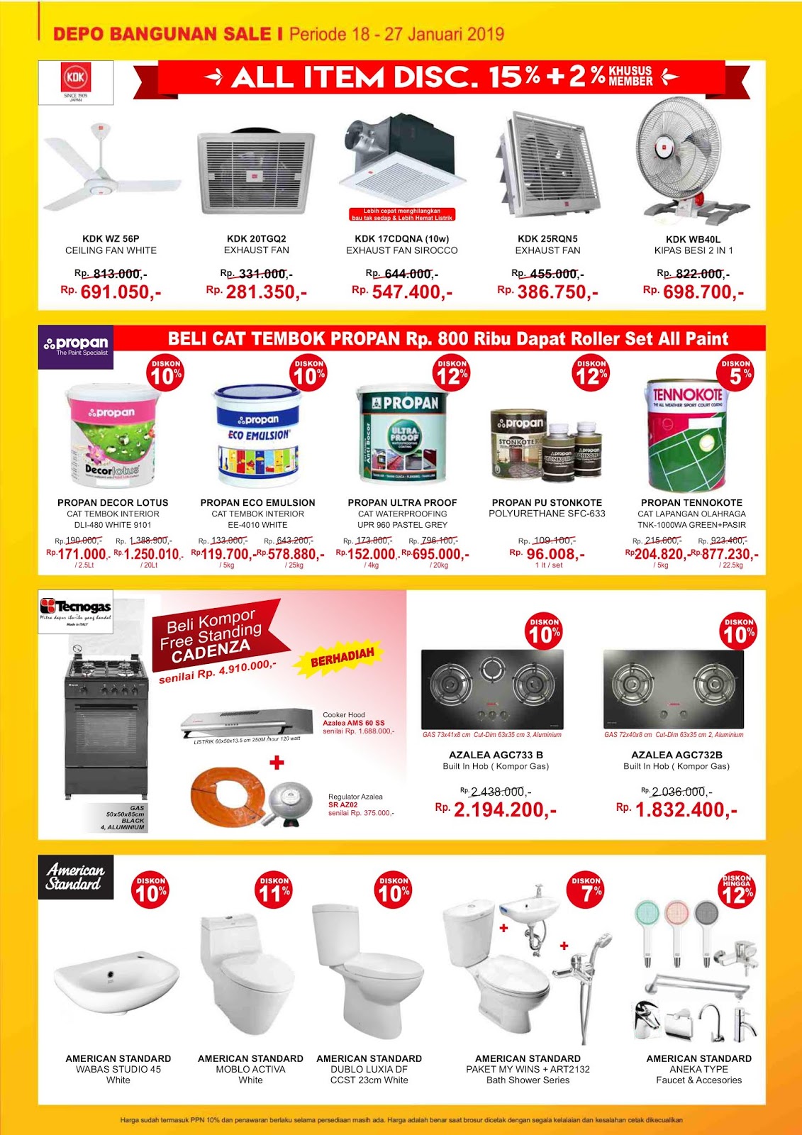 #DepoBangunan - Promo Depo Bangunan Sale s.d 43% Periode 18 - 27 Januari 2019