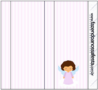 Brunette Angel Girl, Free Printable Labels.