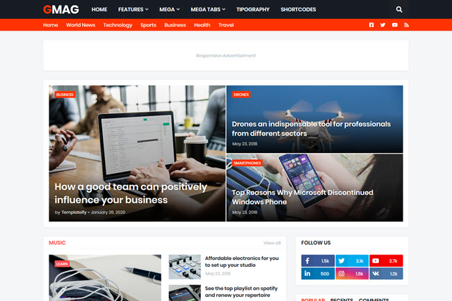 Template Blogger Gmag 1.3.0 Premium Terbaru