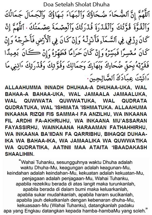 Tata Cara Bacaan Niat Dzikir Doa Sesudah Sholat Dhuha Dan Waktunya