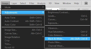 membuat efek hitam putih dengan photoshop