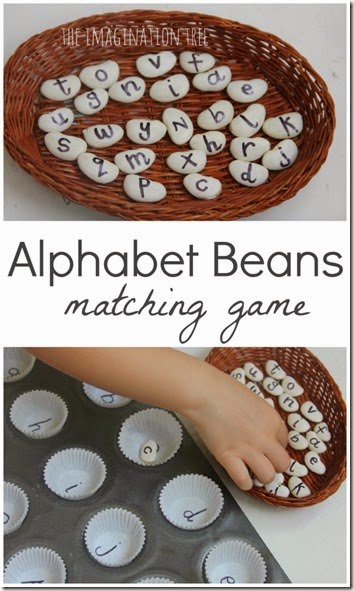Alphabet Beans Matching Game #alphabet #preschool