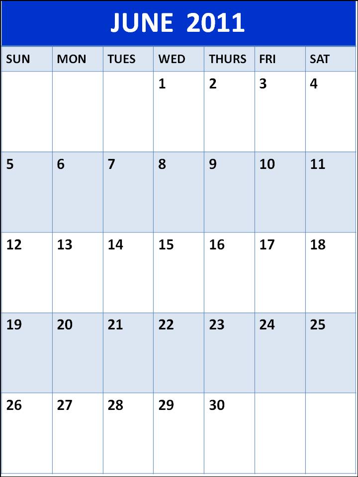 june 2011 calendar template. June 2011 Calendar 500x386