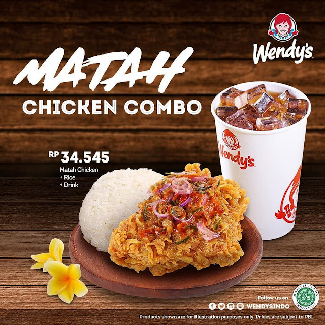 #Wendys - #Promo Sensasi Matah Chicken Combo Hanya 35K Pakai DANA & OVO